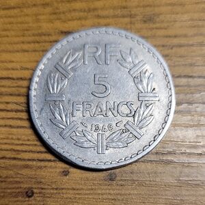 1946 French 5 Francs Coin